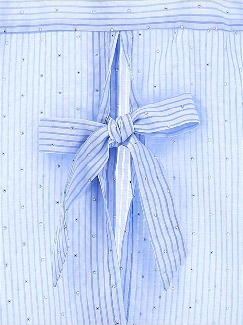 Camicia bambina Philosophy celeste bacchettina con borchiette PHILOSOPHY KIDS | I1G31373160058